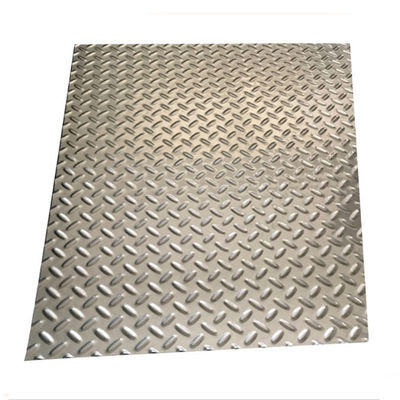hoja anti del piso de la resbalón de 316L Diamond Stainless Steel Chequered Plate 8K